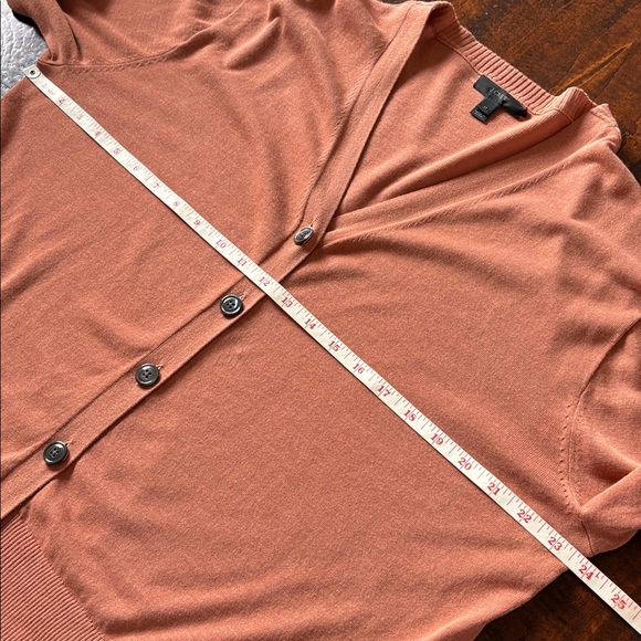 J Crew Summerweight Cotton V-Neck Cardigan Terracotta Size Medium - Picture 10 of 14